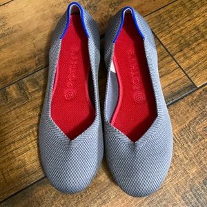 Rothy’s The Flat Rounded Toe Ballet Flats Shoes Womens 9 Charcoal Gray